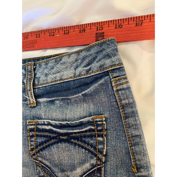 Hint Jean Shorts Distressed Size 9 Designer Stitching Short Shorts Daisy Dukes - Picture 8 of 9